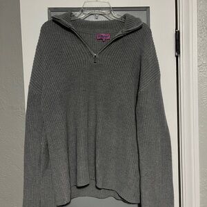 Edikted Gray Knit Zip-Up